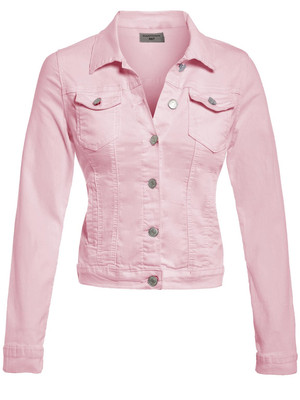 Damen Jeansjacke Rosa Jeansjacken Rosa Größe 6 14 8 10 12 Stretch