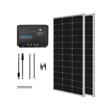 Renogy 200 Watt 12 Volt Monocrystalline Solar Panel Starter Kit with 2 Pcs 10...