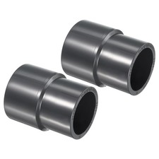 2pcs 1-1/2x1-1/4" SCH80 UPVC Reducer Pipe Fitting Straight Coupler Connect Grey