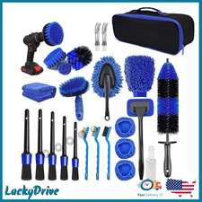 26Pcs Car Detailing Gun Tools Kit Vehicle Auto Engine Wheel Washing Cleaning Set