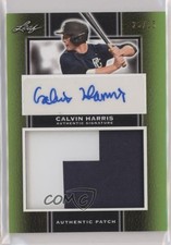 2019 Leaf Perfect Game National Showcase 25/25 Calvin Harris Patch Auto n5h