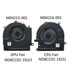 For HP OMEN 15-EK 15-EN CPU GPU Cooling Fan TPN-Q238 M04216-001 ND8CC02-19J23