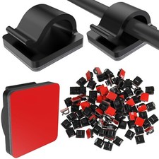Blulu 100 Pcs Adhesive cable Clips Bulk Light Hooks Wire Holder Rope Outdoor ...