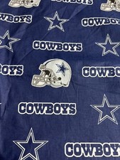 Fabric Dallas Cowboys Helmet Stars Licensed 2008 NFL One Yard Blue Gray White