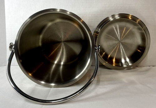Crate & Barrel Chrome Ice Bucket Modern Elegance Barware Accessories - Picture 8 of 20