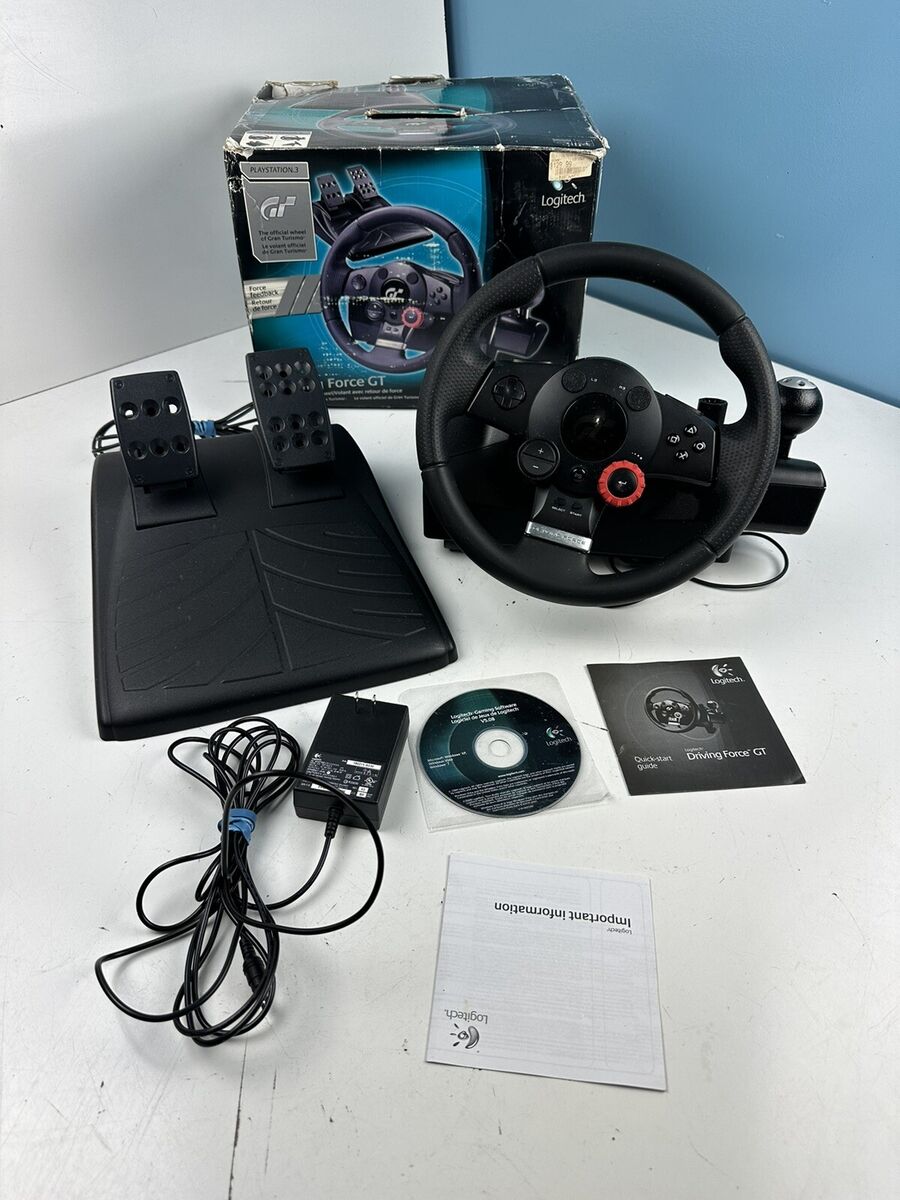 Logitech Driving Force GT E-X5C19 Racing Wheel w/Shifter Tested Working