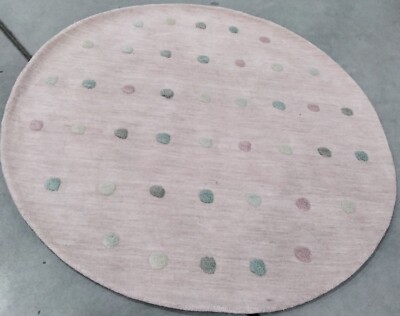 LIGHT PINK 5' X 5' RD Back Stain Rug, Reduced Price 1172756173 SFK803U-5R