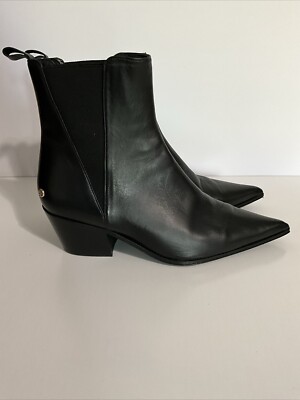 Anine Bing Bekah Flat Leather Boots Black 39/9