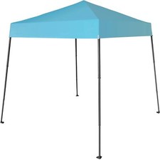 Pop-up Canopy CROWN SHADES, Base 8x8 ft, Top 6.5x6.5 ft. Slant Leg Canopy, Blue