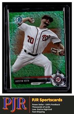 2017 Bowman #BCP60 Austin Voth Nationals  Chrome Prospects Green Shimmer