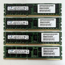 LOT OF 4 Samsung 4GB PC3-10600R ECC Server Memory RAM M393B5170FH0-CH9 16GB