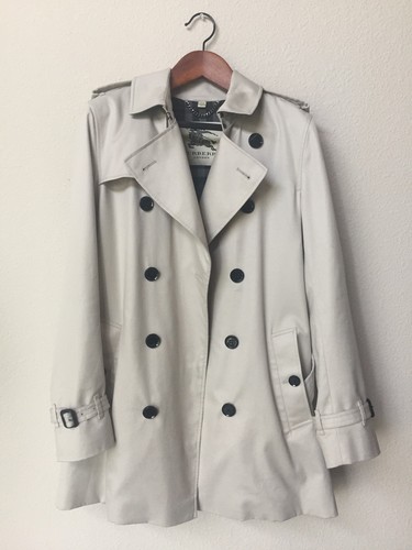 nwt burberry london trench coat britton - stone gray