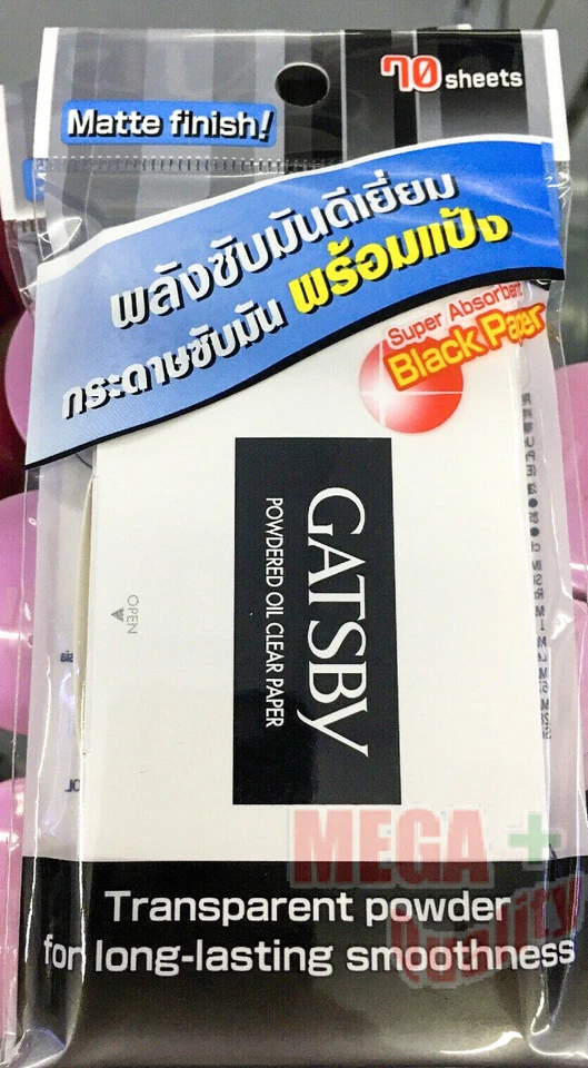 12 x GATSBY масло прозрачный промокания порошковая бумага 70 листов порошок - Изображение 2 из 3