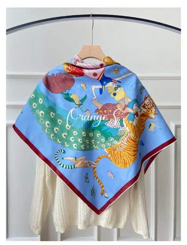 Sally 14 ~ 18 Momme Twill Seide Halstuch Schal Stola Bandana Zirkus Hijab Kerchief 35" - Bild 10 von 47