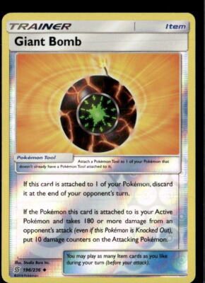Pokemon Giant Bomb 196/236 Unified Minds Reverse Holo Uncommon