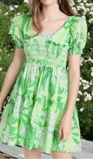 FARM RIO Dewdrop Floral Green Mini Dress Size Large NEW