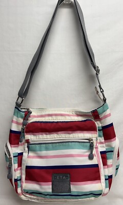 E.T.A Multicolor Zip Close Adjustable Crossbody Strap Pockets Card Slots Purse