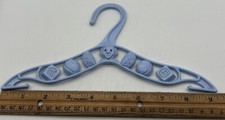 Baby World Blue Plastic Child's Clothes Hanger Vintage Carousel Clowns 9.5  