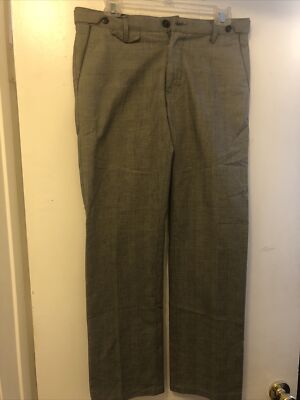 ZARA Men Black Plaid Pants Pockets SIZE USA 31