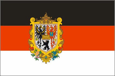 Aufkleber Berlin vor 1911 Flagge Fahne 30 x 20 cm Autoaufkleber Sticker
