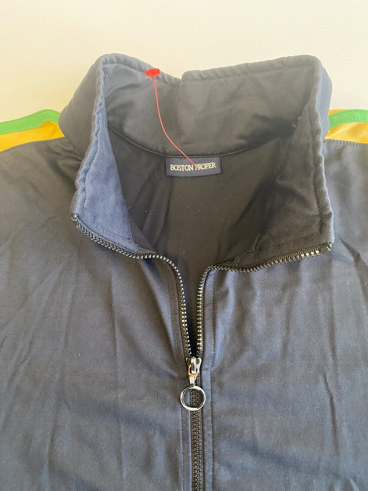 Chaqueta Top Boston Proper Para Mujer Negra LS Cremallera Completa Ropa Activa Talla M Foto 2 de 4