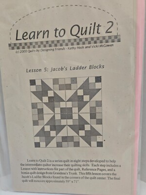Learn to Quilt 2 No 5 Jacob's Ladder Blocks Pattern by Quilt Designing Friends