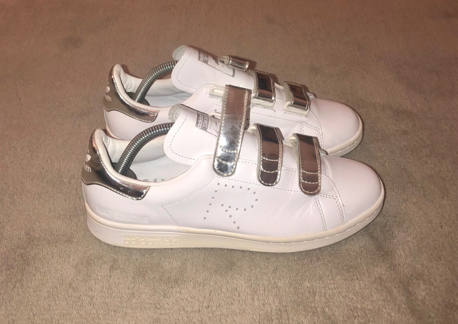 Rare Limited Edition Adidas Stan Smith x RAF Simons Strap Trainers Size UK 6 image 4