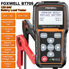 FOXWELL BT705 Automotive Battery Load Tester 12-24V Cranking Charging System Ana