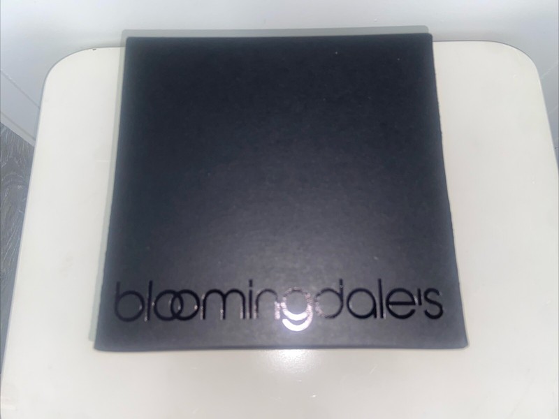 Bloomingdale’s Black Gift Box small cardboard rectangular w/ Tissue Sz. 6"x6"x4"