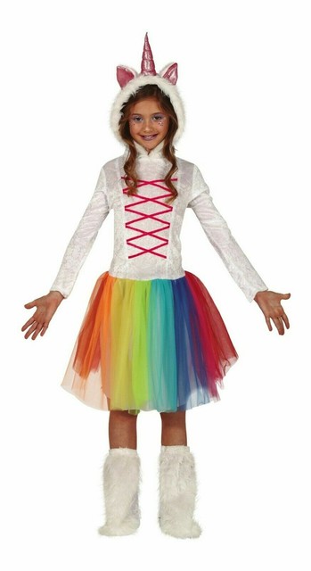 Costume Carnevale Unicorno con Gonna Arcobaleno Bambina Taglia 7-9 anni  GUIRCA | Acquisti Online su eBay
