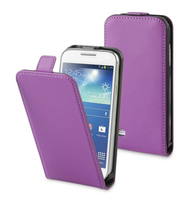 Housse étui Slim En Cuir éco Violet Pour Sony Xperia E - Fermeture Magnétique, Neuf Sous Blister