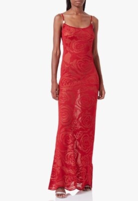 Just Cavalli dress buckle straps knitted roses dual tone knit size XXL RRP £699