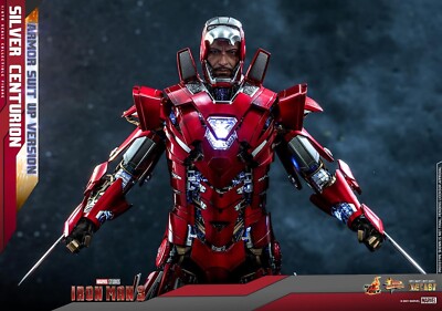 Hot Toys Iron Man Silver Centurion Diecast Armor Suit Up Ver
