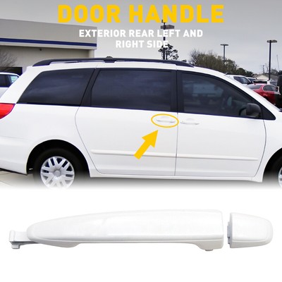 Rear White Exterior Door Handle Right Left Side For 2004-2010 Toyota Sienna EAW