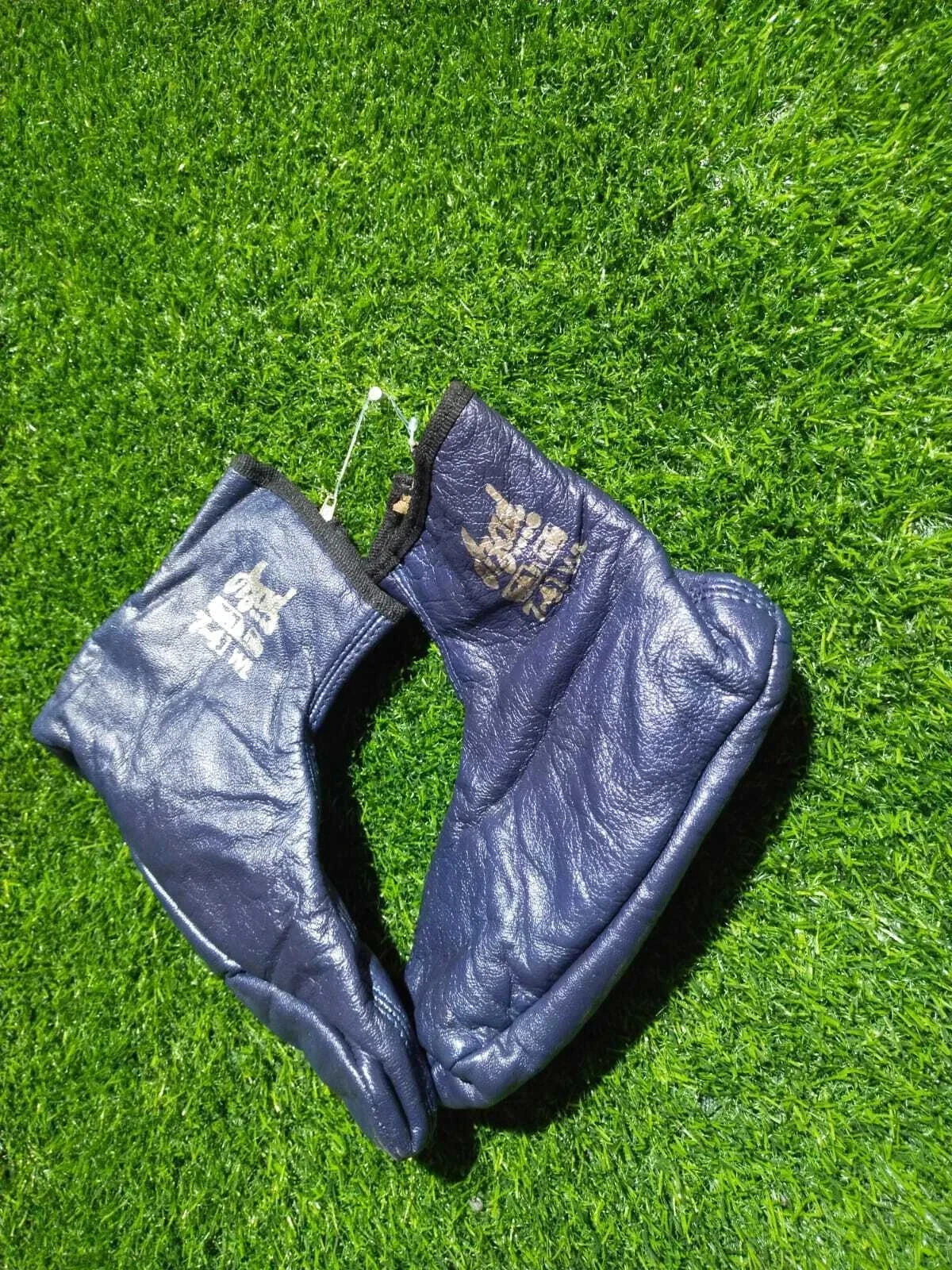 Navy Blue Leather winter Sock Khuff Slipper Kuffain Winter Home Comfortable Sock
