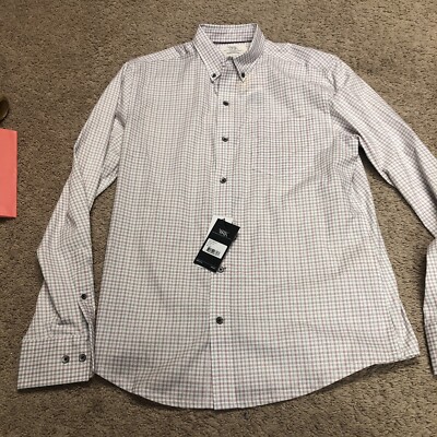 WRK Work Rest Karma Clothing Mens Size Medium Long Sleeve Button Front Shirt NWT