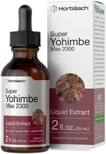 Yohimbe Bark Extract | 2 Fl Oz | 2300mg | Alcohol Free Liquid | by Horbaach
