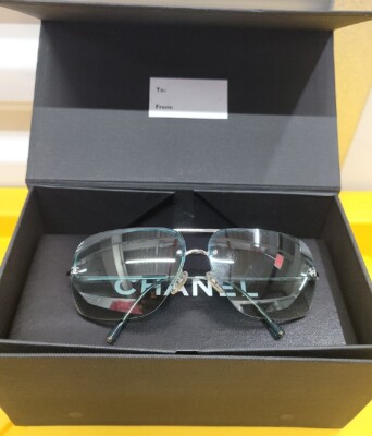 まるまる　CHANEL New Chanel 4012 124/57 62-12 CC Logo Green Tinted Sunglasses | eBay