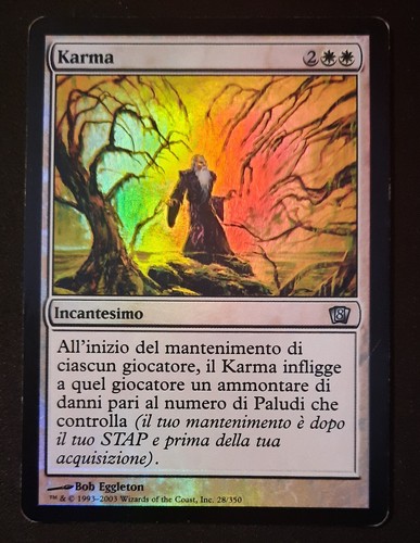 MTG FOIL ITALIAN Karma - 8th Edition Magic the Gathering Card # 28 HP - Picture 1 of 2