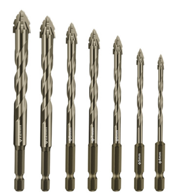 Glass tile drills vibration reduced spiral drill design triangular drill shape