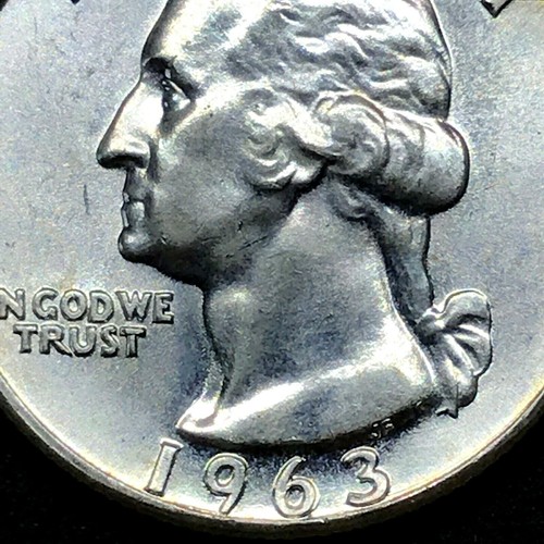 1963 Washington Silver Quarter BU. DDO FS-103 Rare - Picture 5 of 12