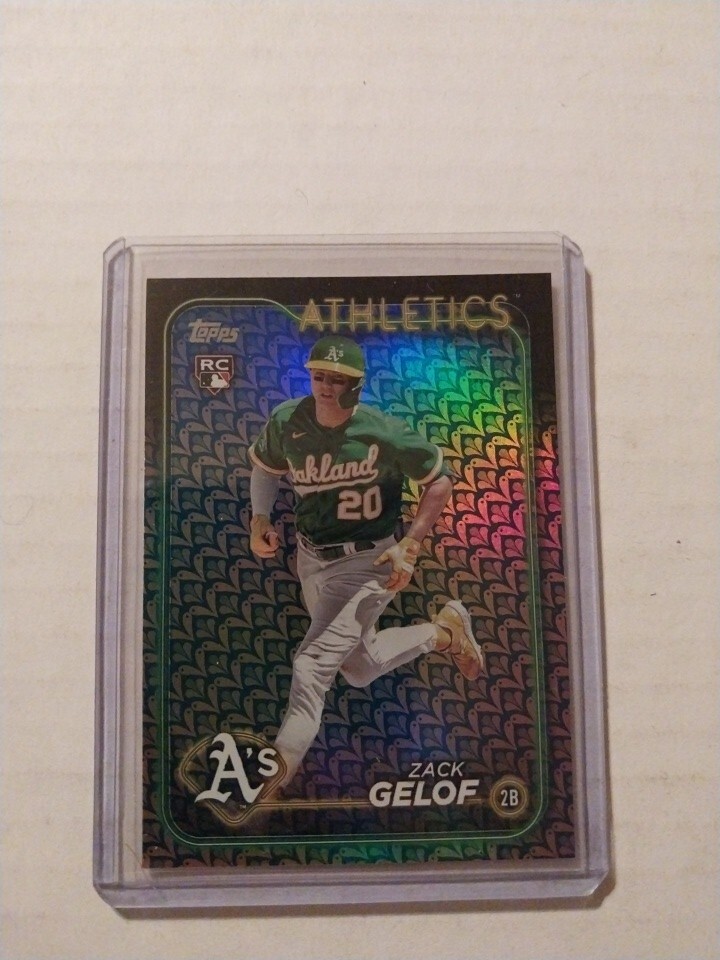 ZACK GELOF 2024 Topps Series 1 EASTER EGG FOIL PARALLEL A’s Athletics RC #166