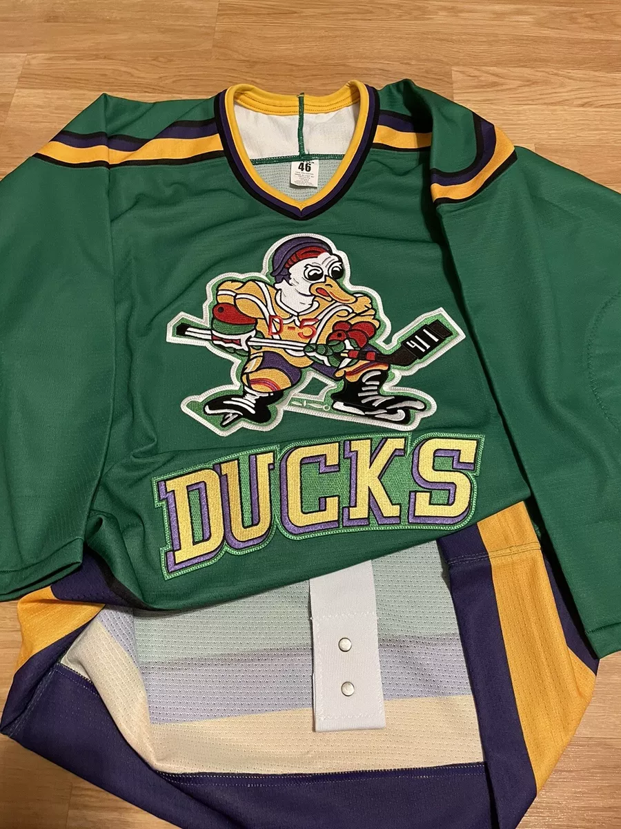 Adidas Authentic Charlie Conway Mighty Ducks Disney Hockey Jersey Green 46