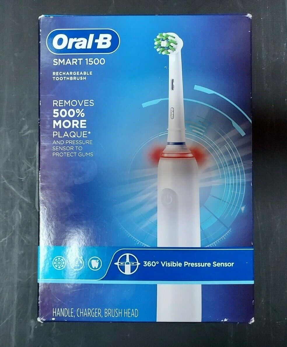 Oral-B SMART 1500 Rechargeable Toothbrush w/ 360-Deg Pressure Se