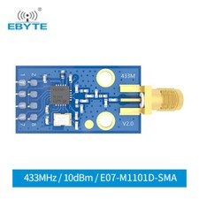 1PCS CC1101 SPI 433MHz Range 10 dBm Wireless Transceiver Module SMA EBYTE
