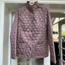 Barbara Lebek Reversible Quilted Lightweight Jacket, Dusty Pink, Size 12