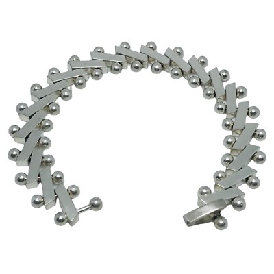 Vintage Sterling Silver Bracelet .925 Chain 7.5” DNA Links