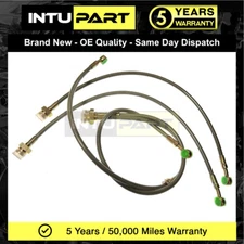 Fits Discovery IntuPart Front Rear Set of 4 Braided Stainless Steel Brake Hoses