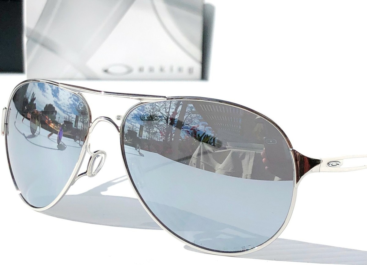 NEW* Oakley CAVEAT Silver POLARIZED Galaxy Chrome mirrored 