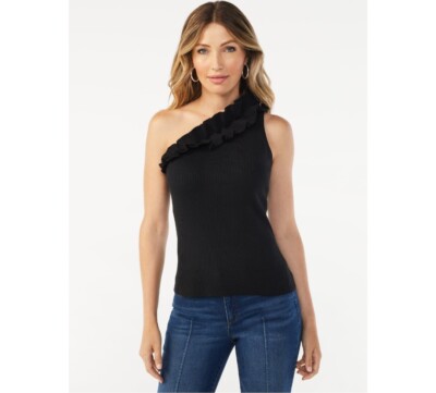 Sofia Jeans by Sofia Vergara Women's Ruffle Knit Tank Top
